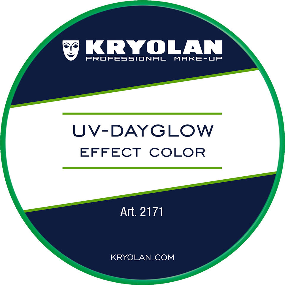 KRYOLAN UV-Dayglow Effect Color green – Neonfarbe für Schwarzlicht, 8ml