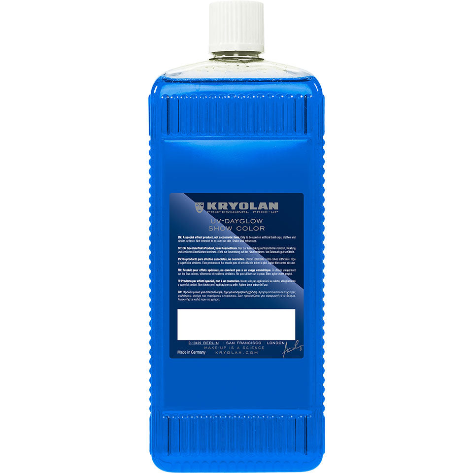KRYOLAN UV-Dayglow Show Color UV blue – für Schwarzlicht, 1000ml