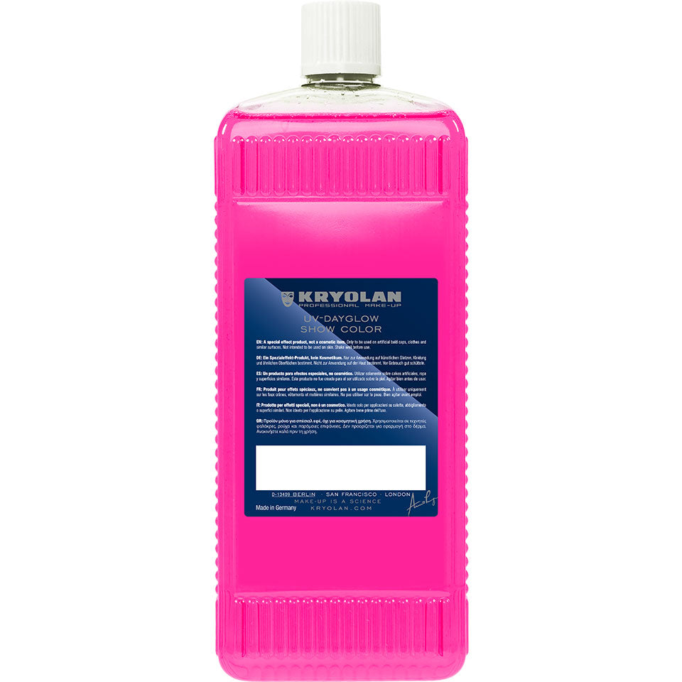 KRYOLAN UV-Dayglow Show Color UV pink – für Schwarzlicht, 1000ml