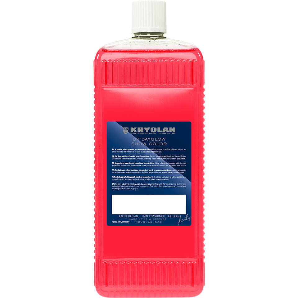 KRYOLAN UV-Dayglow Show Color UV R 30 – für Schwarzlicht, 1000ml