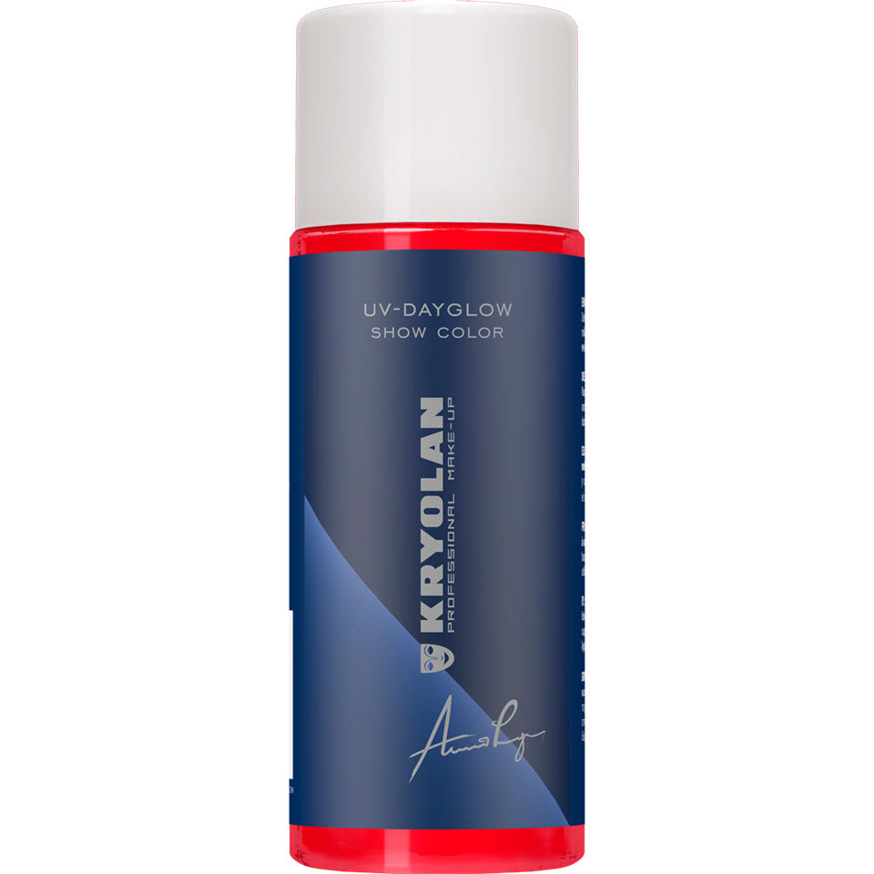 KRYOLAN UV-Dayglow Show Color UV red – für Schwarzlicht, 100ml