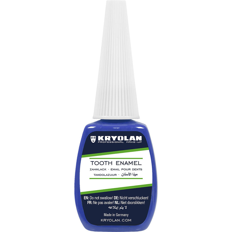 KRYOLAN Zahnlack blue – für realistische Zahnverfärbungen, 12ml, Pinselflasche