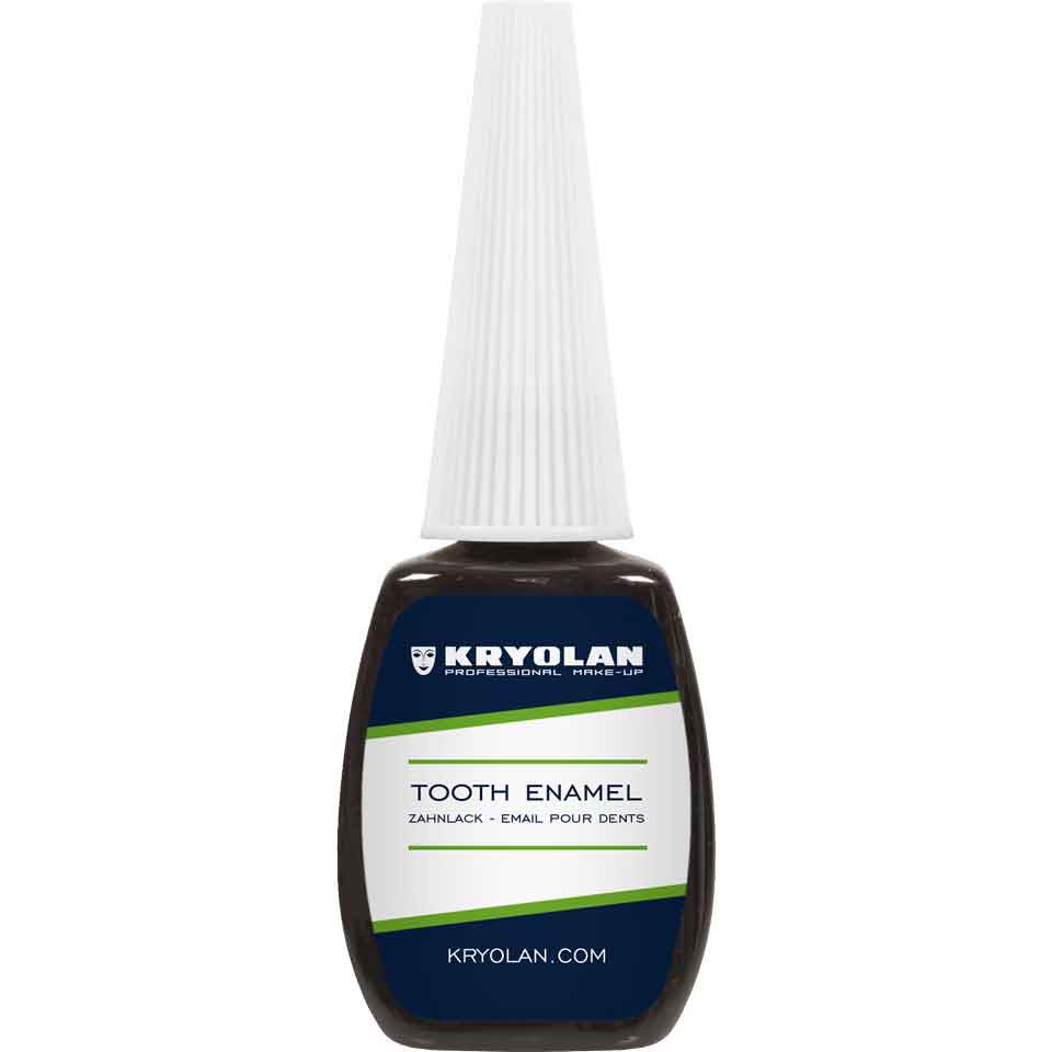 KRYOLAN Zahnlack schwarz, 12ml, Pinselflasche
