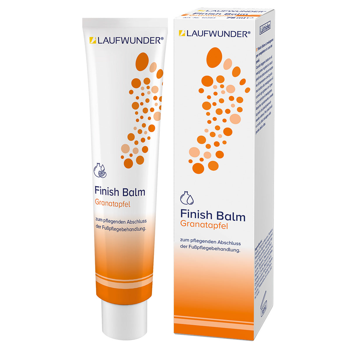 LAUFWUNDER Finish Balm - Granatapfel , 75ml, Tube und Umkarton