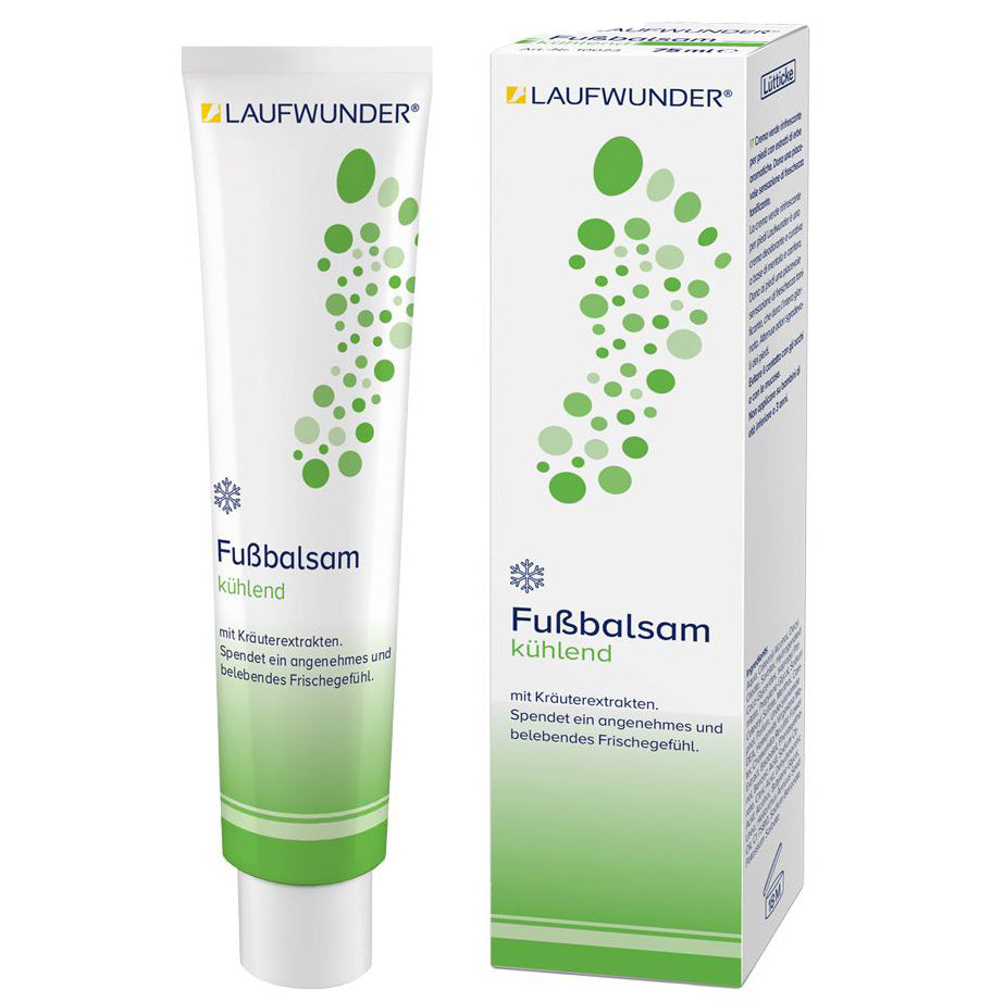 LAUFWUNDER Fußbalsam kühlend, 75ml, Tube und Umkarton