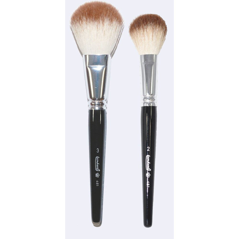 LEONHARDY Puderpinsel zweifarbig – Ziegenhaar, 1Stk, Übersicht alle Größen