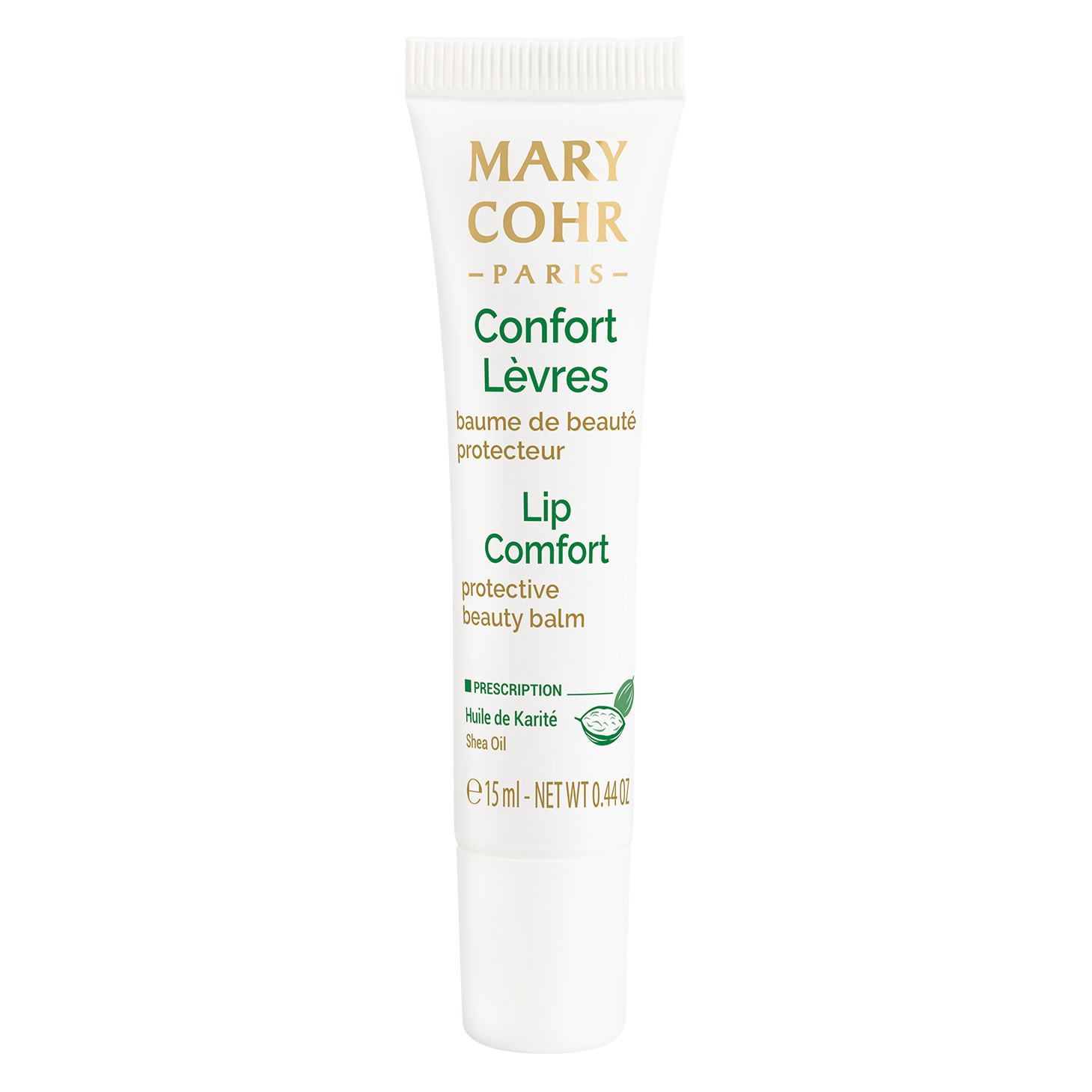 MARY COHR Confort Levres Lippenbalsam – Nährender Balsam für zarte Lippen, 15ml, Tube geschlossen