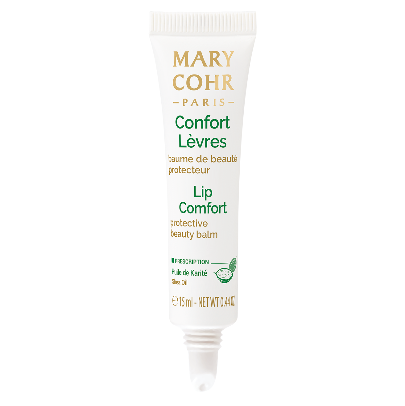 MARY COHR Confort Levres Lippenbalsam – Nährender Balsam für zarte Lippen, 15ml, Tube offen