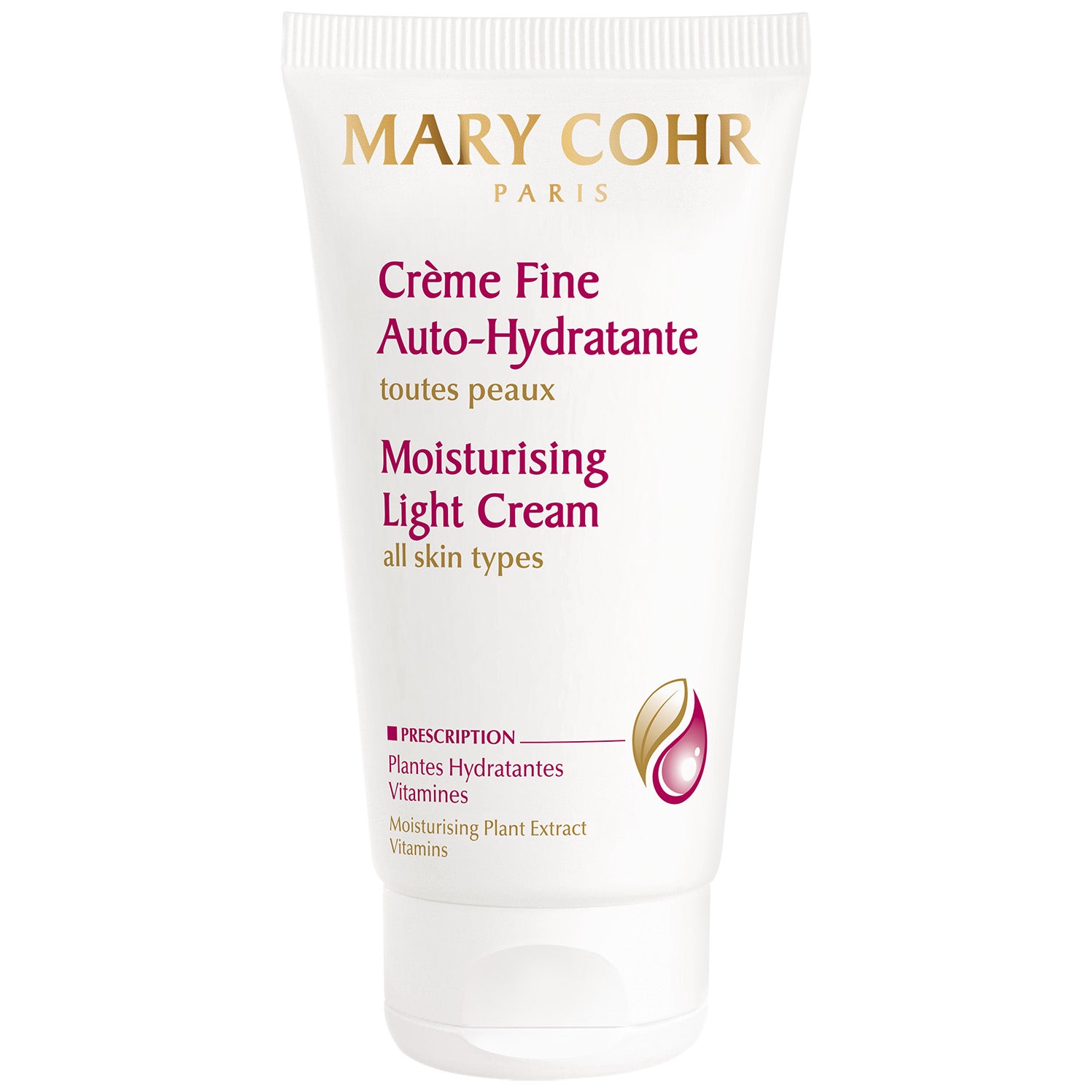 MARY COHR Créme Fine Auto-Hydratante  – Leichte Feuchtigkeitspflege, 50ml, Tube