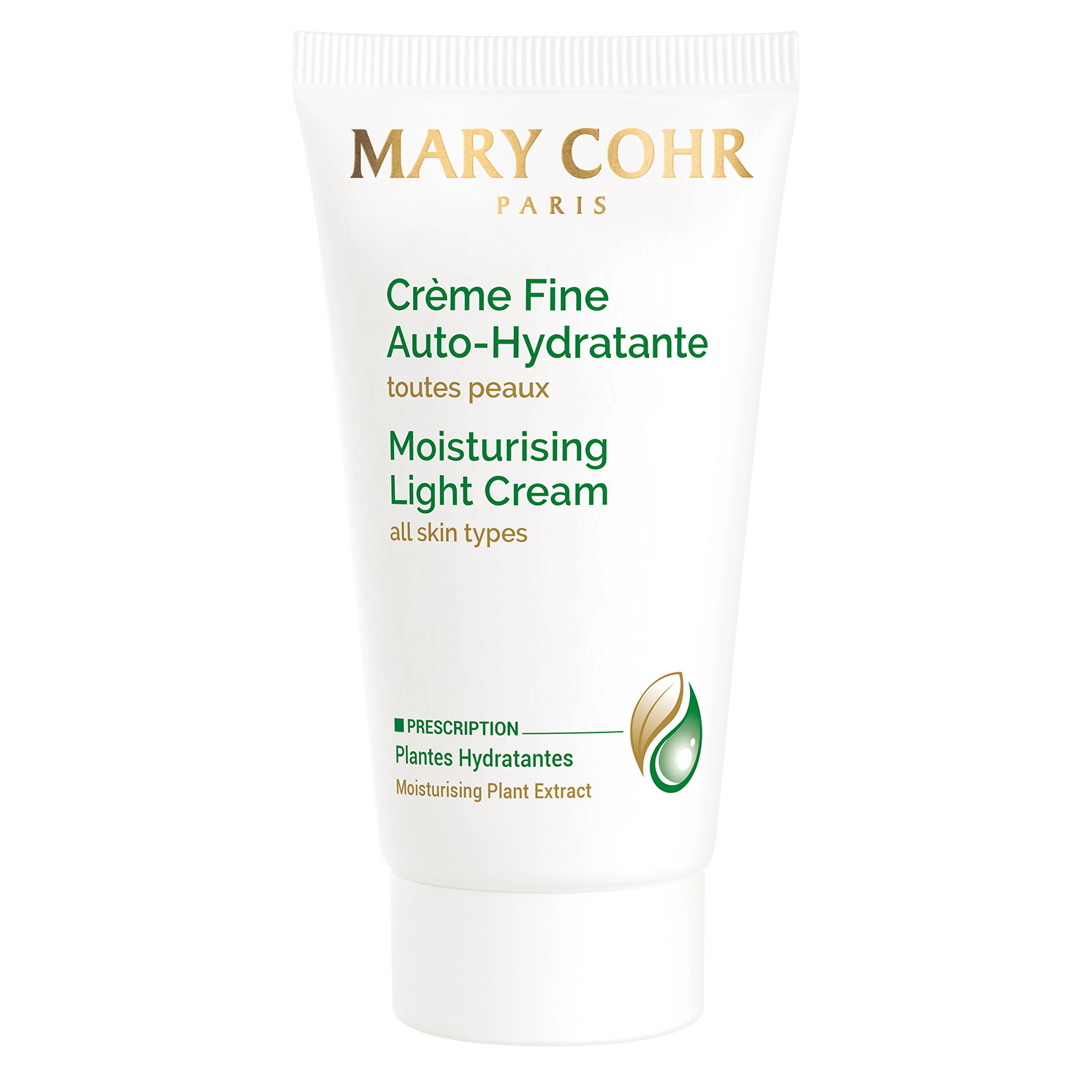 MARY COHR Créme Fine Auto-Hydratante – Leichte Feuchtigkeitspflege, 50ml, Tube