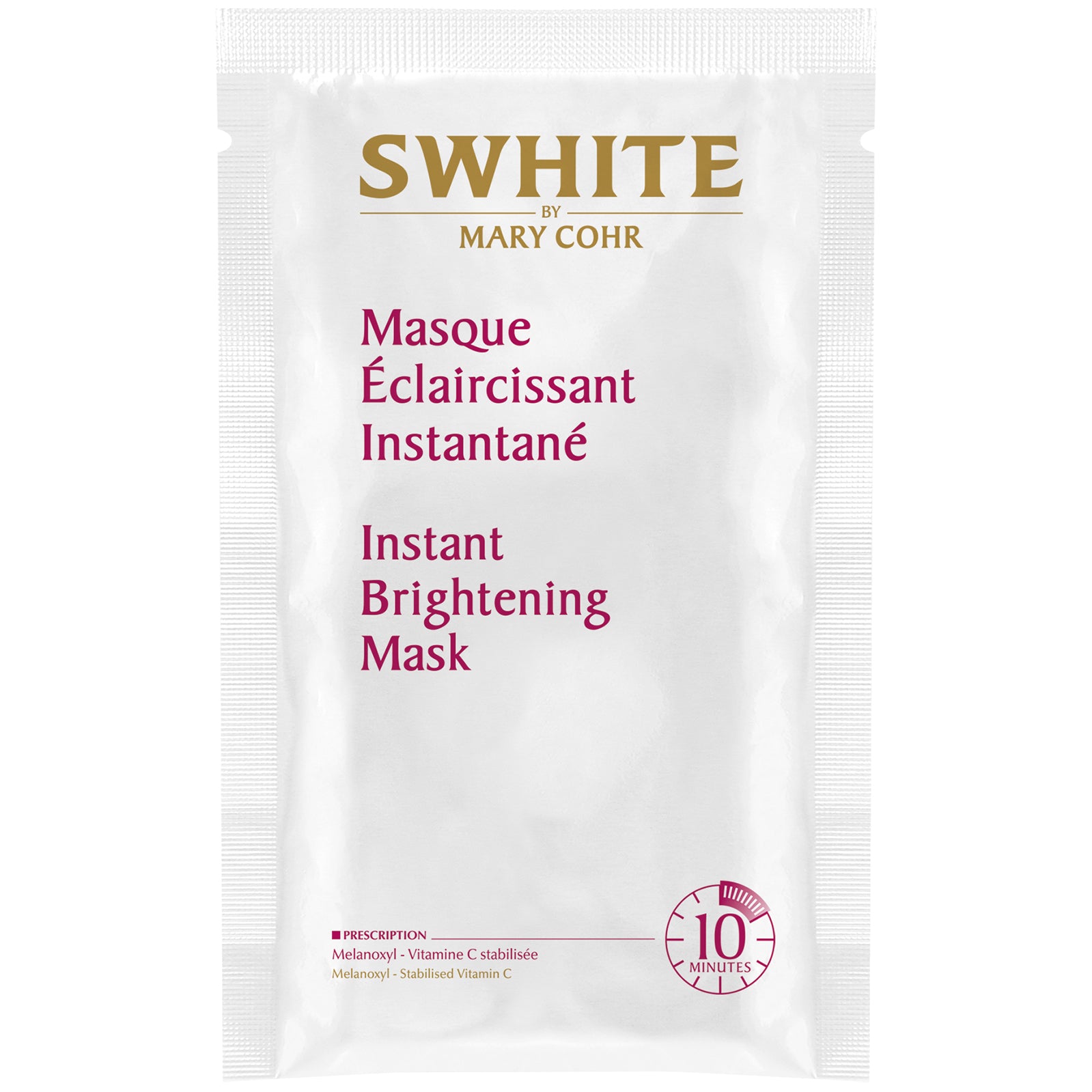 MARY COHR Masque Eclaircissant Instantané – Aufhellende Vliesmaske, 40ml, Sachet