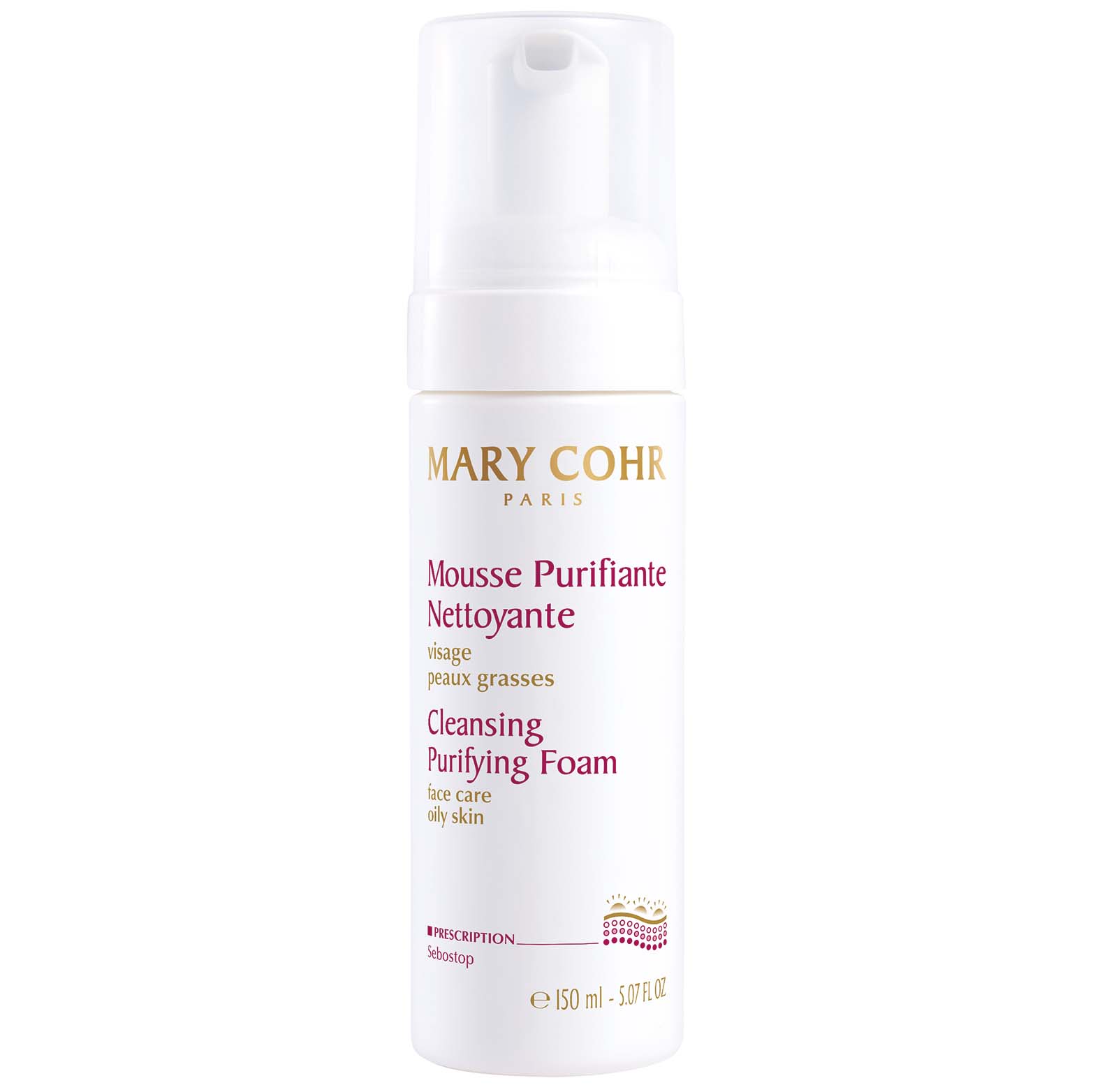 MARY COHR Mousse Purifiante Nettoyante – Reinigungsschaum für unreine Haut, 150ml, Pumpspender