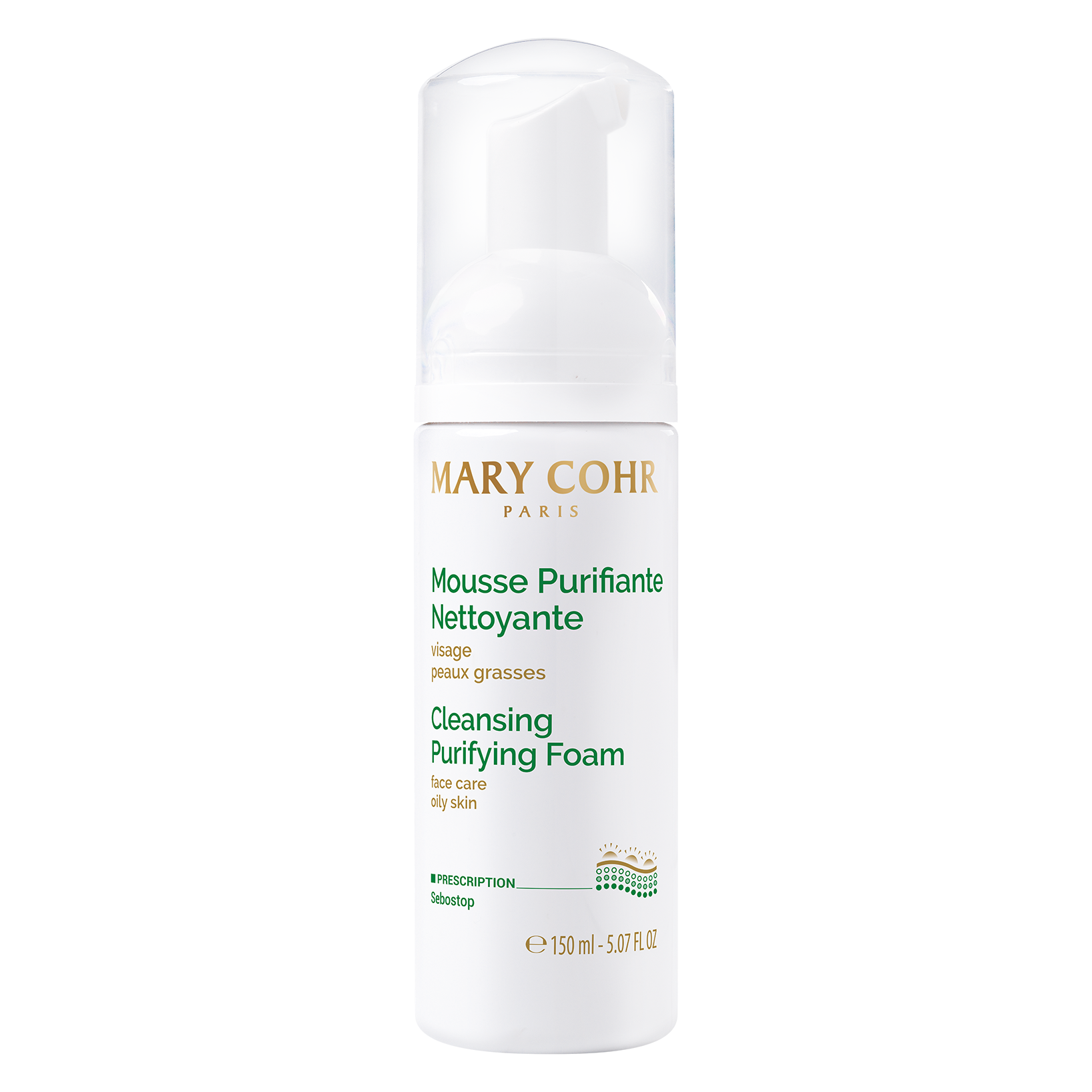 MARY COHR Mousse Purifiante Nettoyante – für unreine Haut, 150ml, Pumpspender
