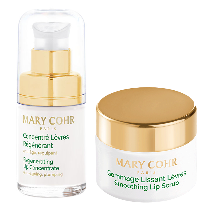 MARY COHR New Youth Lip Care – Lippenpflege mit Peeling & Creme, 1Stk, Pumpspender und Tiegel