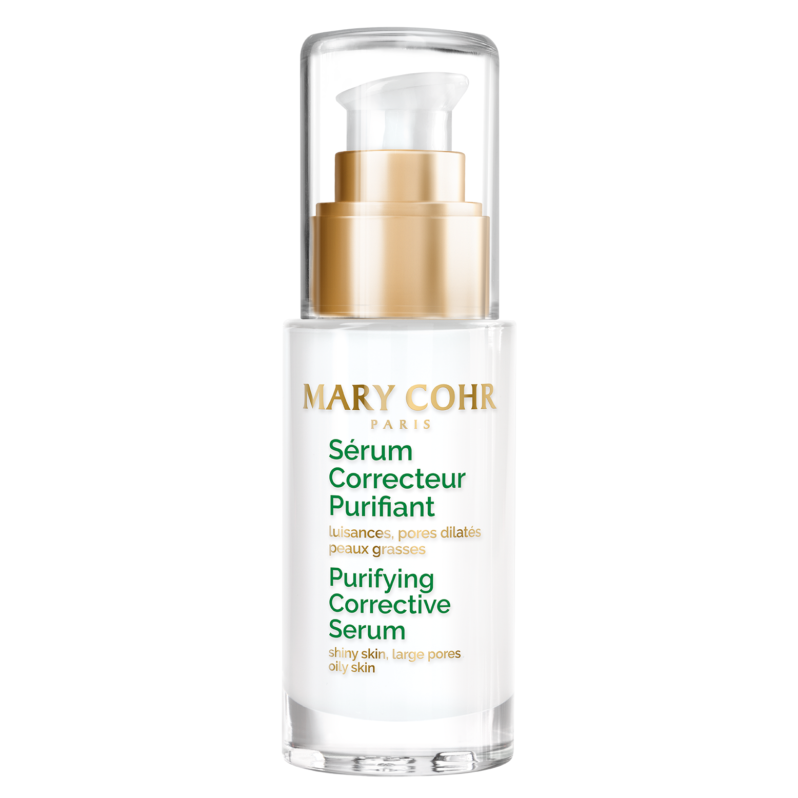 MARY COHR Serum Correcteur Purifiant – Mattierendes Serum für unreine & ölige Haut, 30ml, Pumpspender