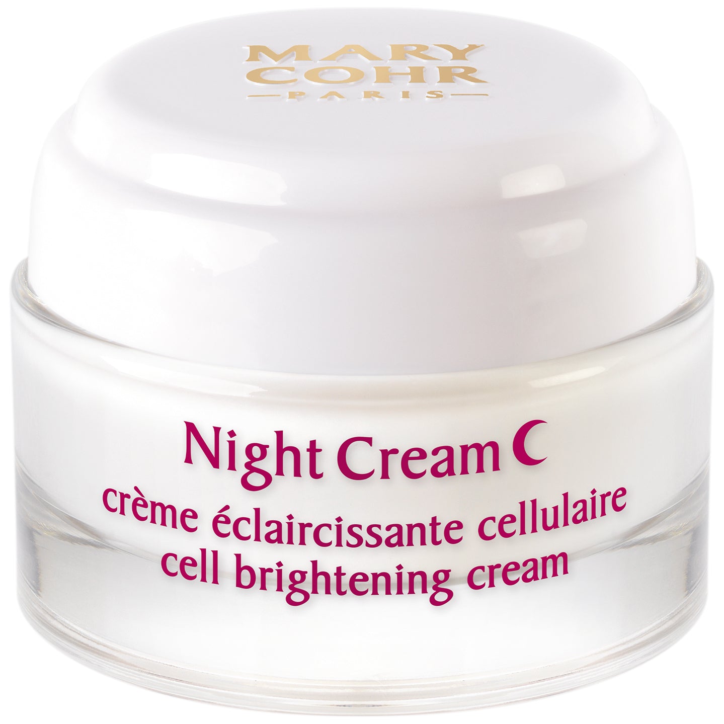MARY COHR SWhite Night Cream  – Aufhellende Nachtpflege gegen Pigmentflecken, 50ml, Tiegel
