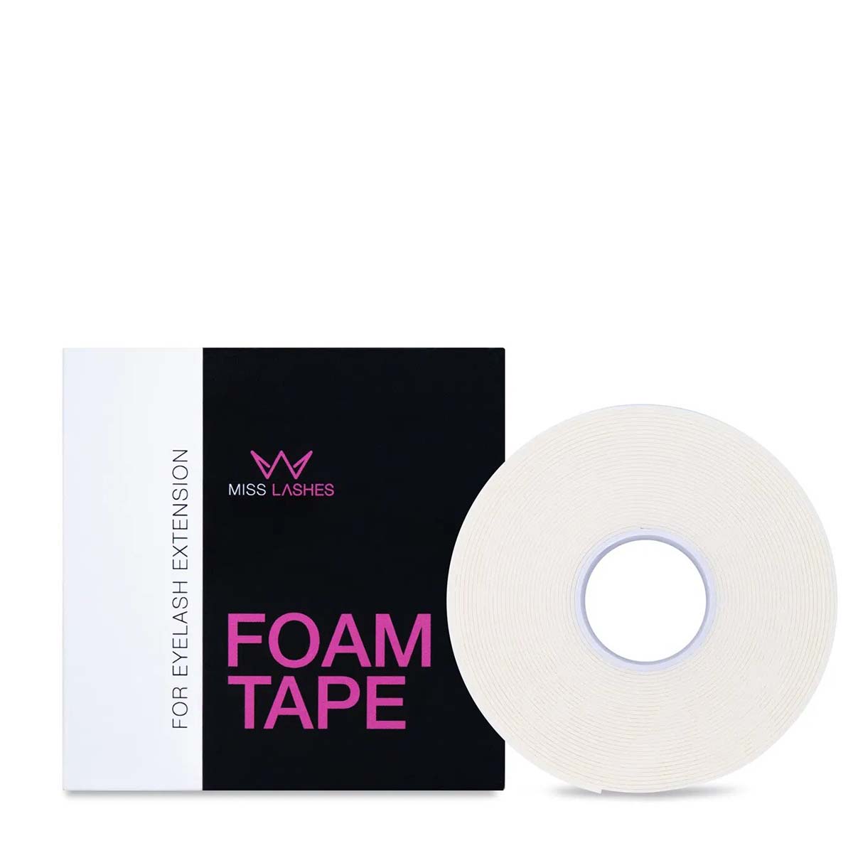 MISS LASHES Foam Tape, 5x500cm, Klebeband und Umkarton