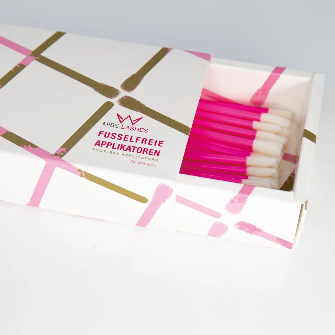 MISS LASHES Fusselfreie Applikatoren – pink, 100Stk, Applikatoren in Umkarton