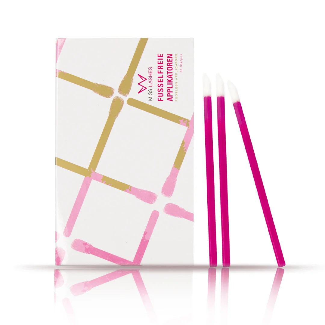 MISS LASHES Fusselfreie Applikatoren – pink, 100Stk, Applikatoren mit Umkarton