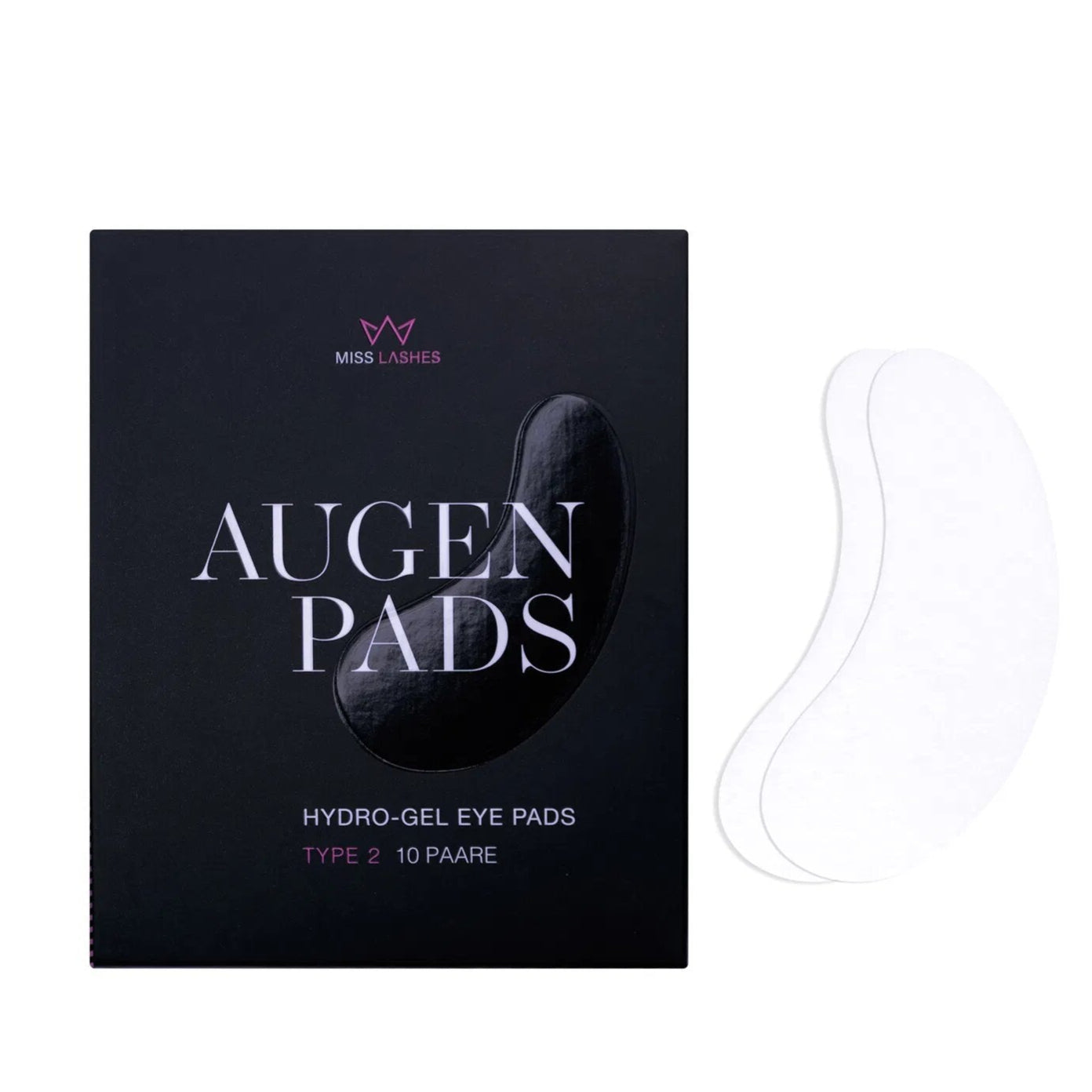 MISS LASHES Hydro-Gel Augenpads – Typ 2, 10Stk, Einzelpads und Umkarton
