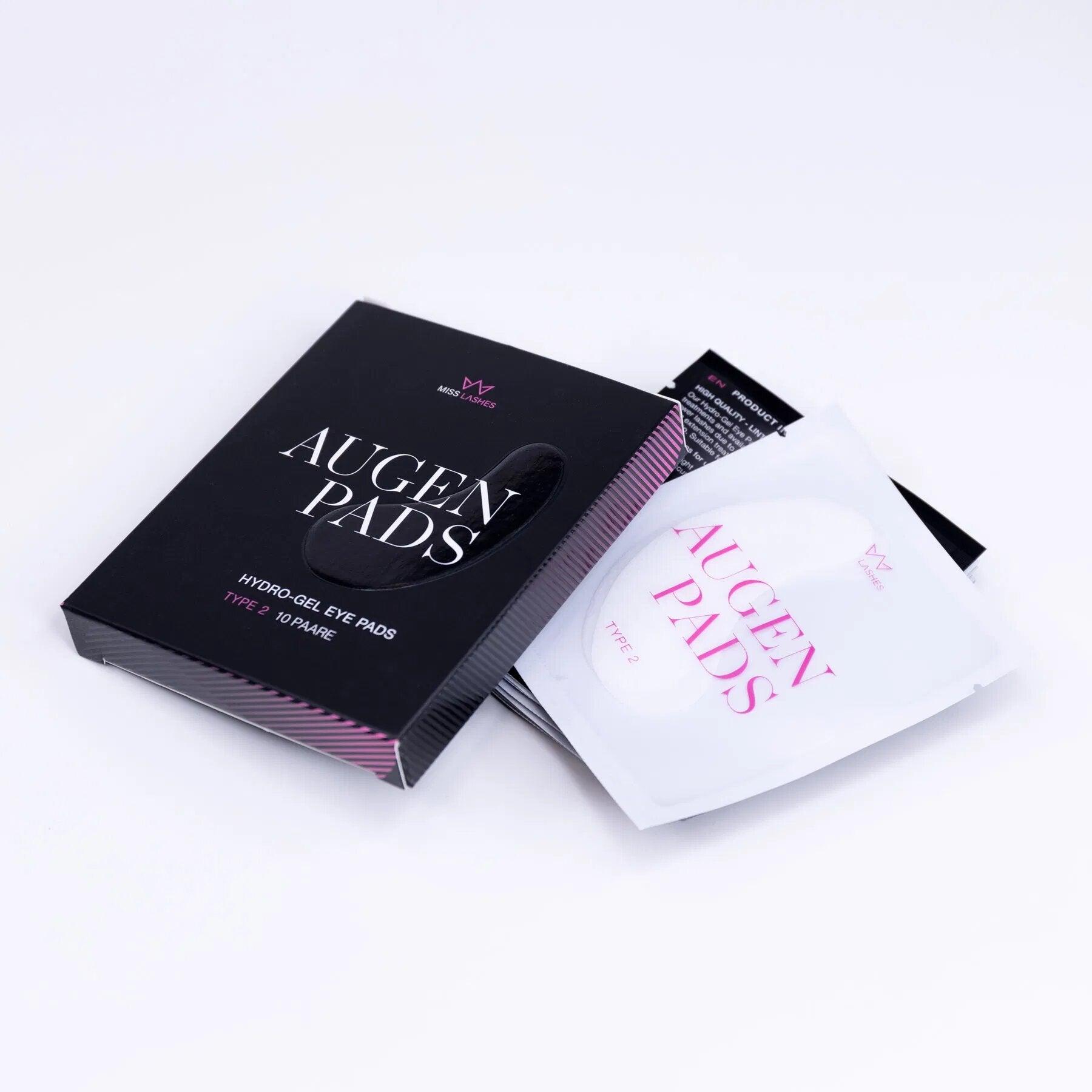 MISS LASHES Hydro-Gel Augenpads – Typ 2, 10Stk, Sachets und Umkarton