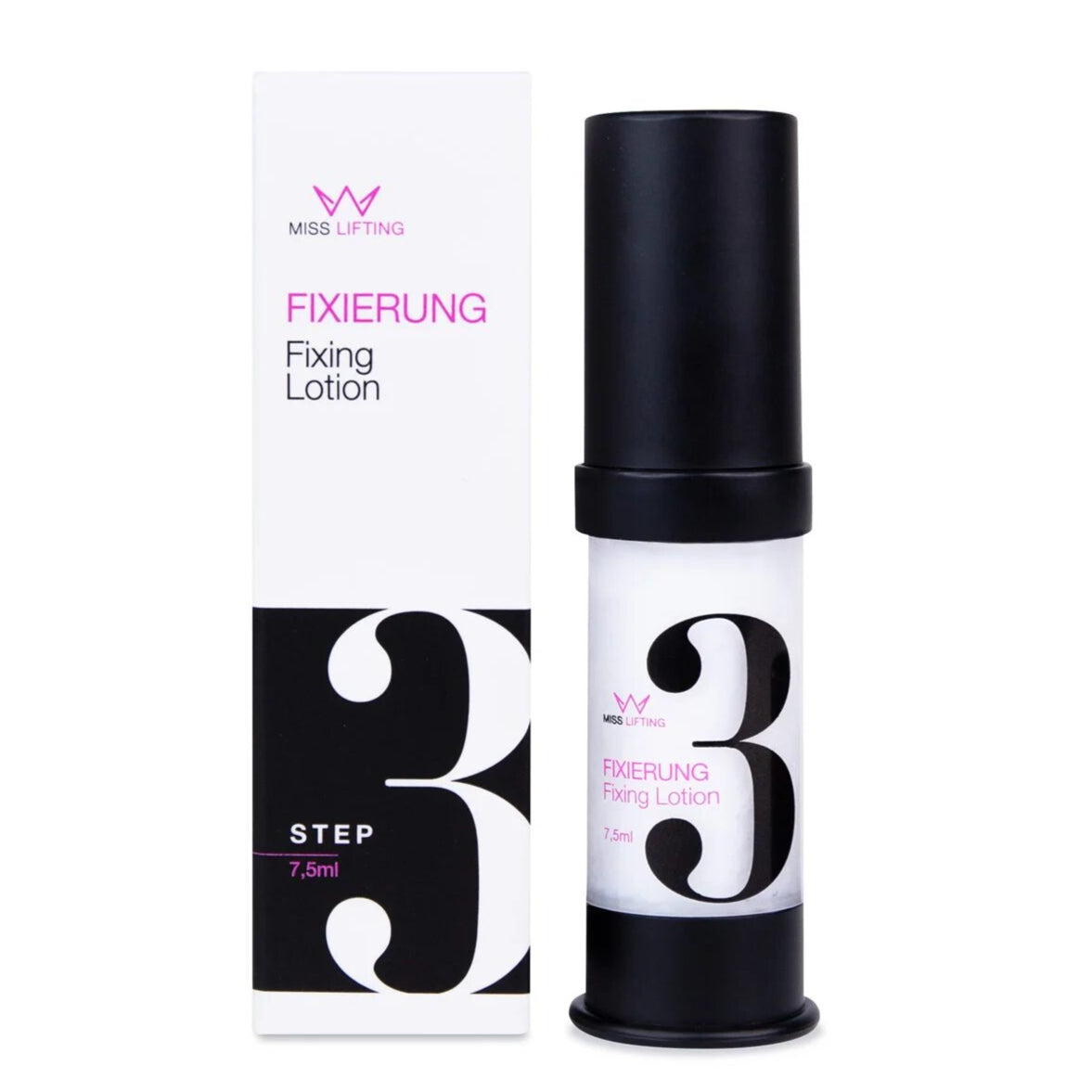 MISS LASHES Lash & Brow Lifting Step 3 Fixing Lotion, 7,5ml, Spender und Umkarton