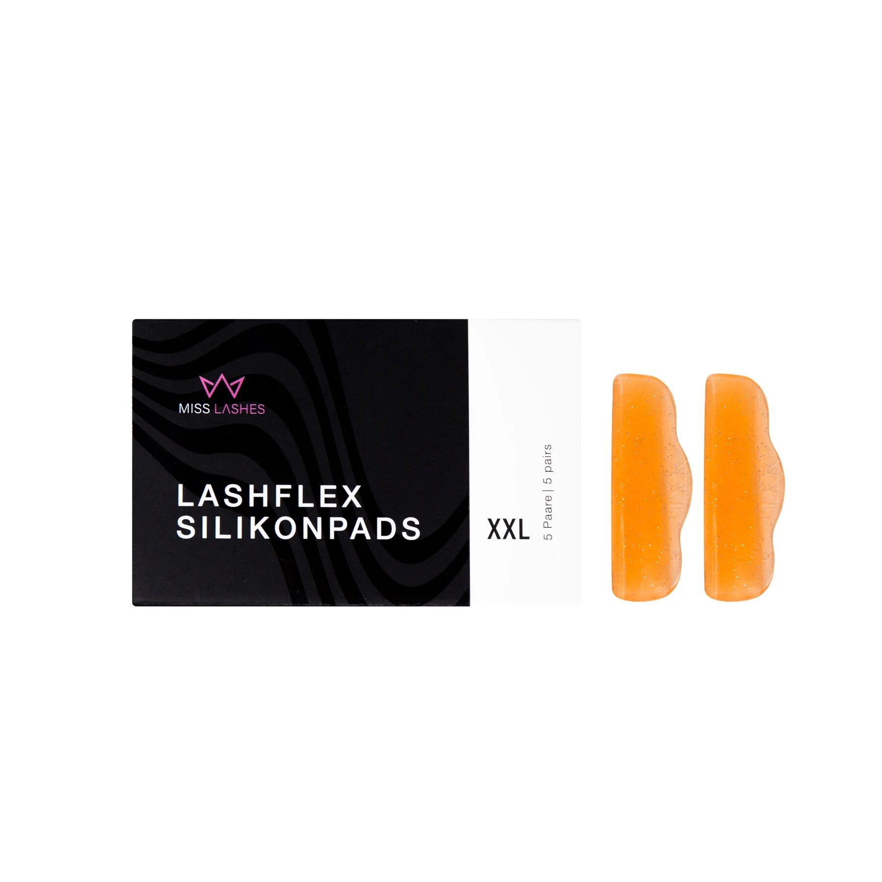 MISS LASHES Lash Flex Silikonpads – XXL , 5 Paare, Pads und Umkarton