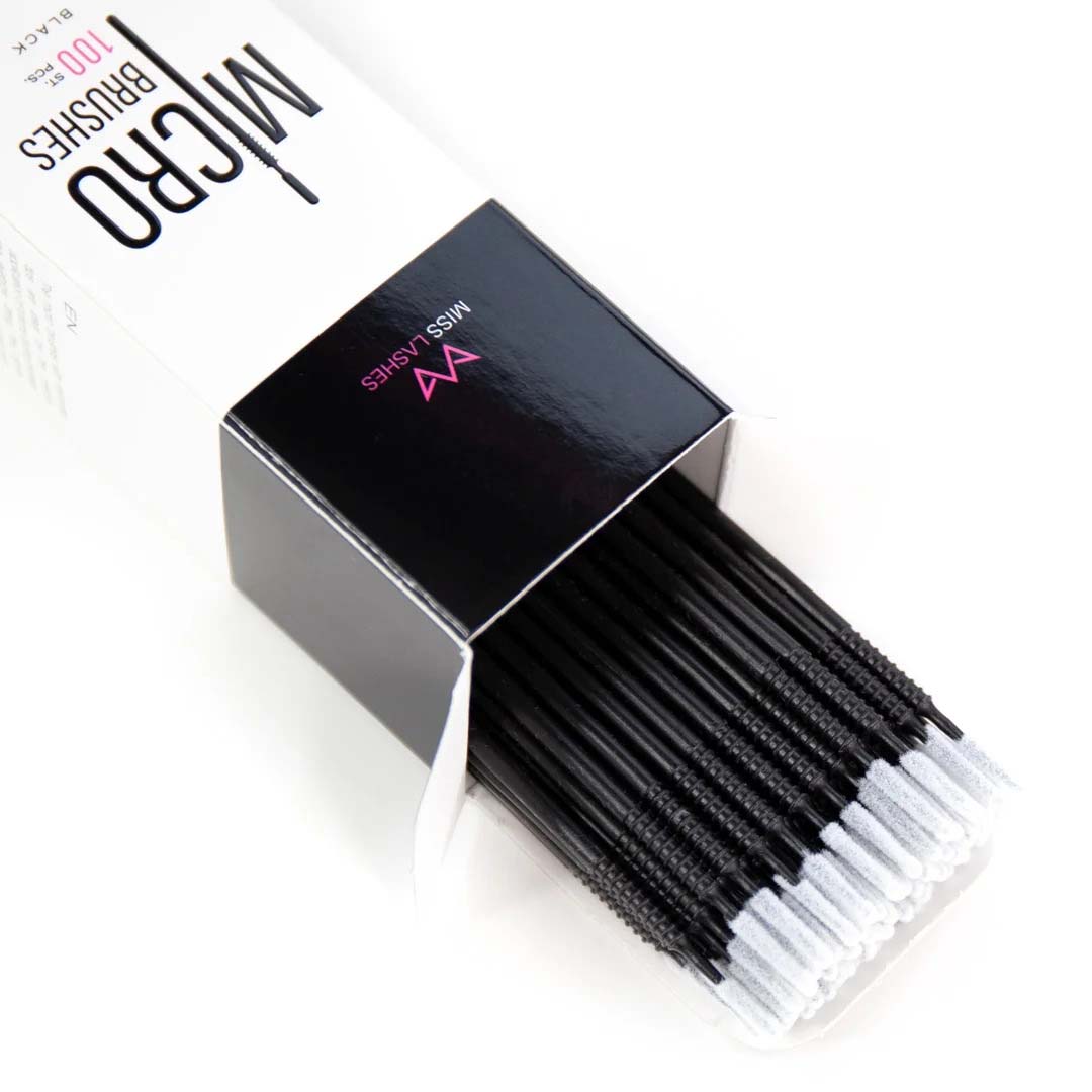 MISS LASHES Microbürstchen lang – 100Stk, Microbürsten in Umkarton