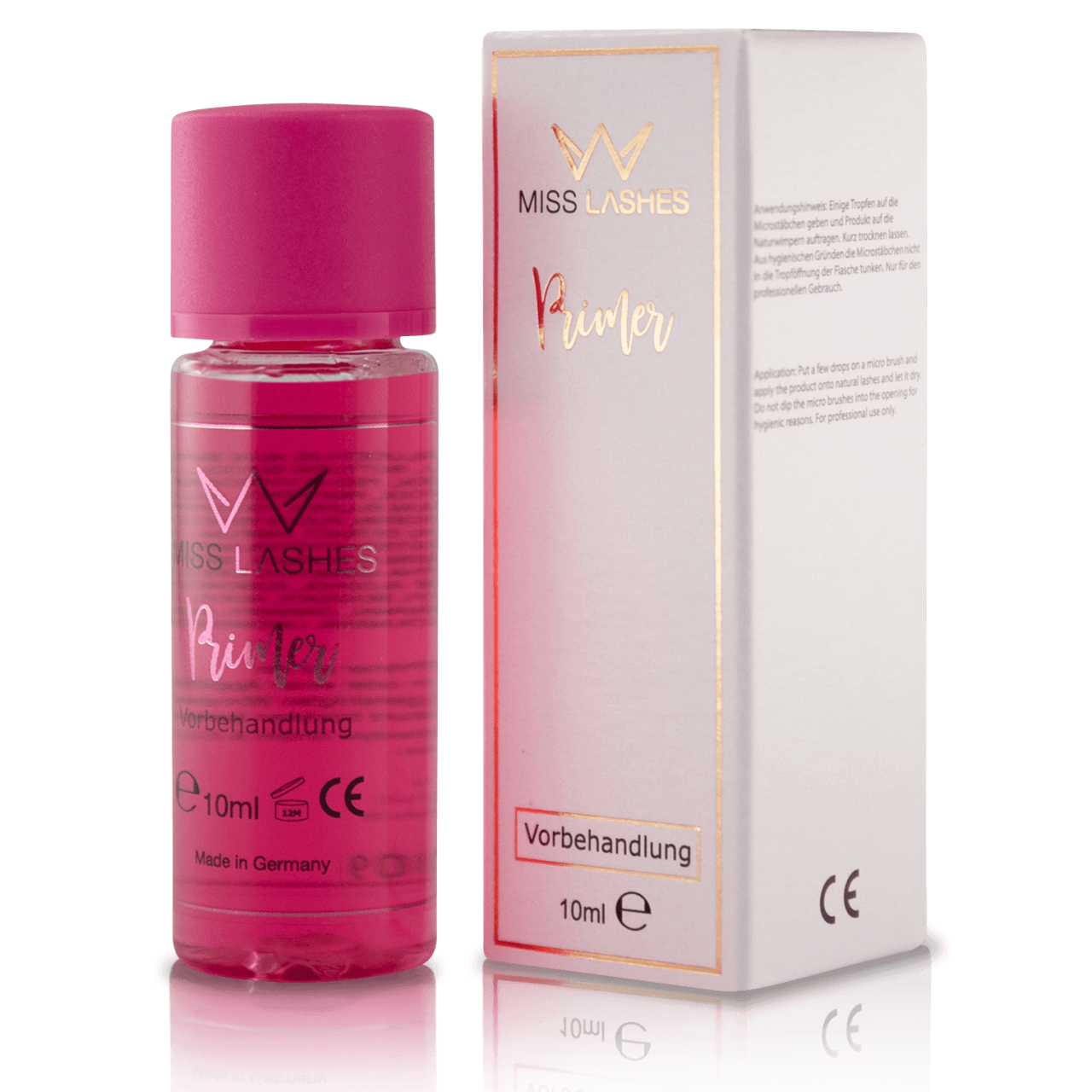 MISS LASHES Primer zur Vorbehandlung – für Lash Lifting, 10ml, Spender und Umkarton