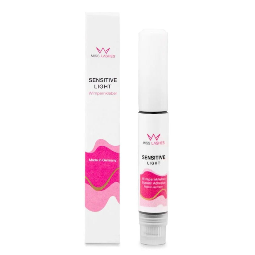 MISS LASHES Sensitiv Light Kleber – für Wimpernverlängerung, 2g, Spender und Umkarton