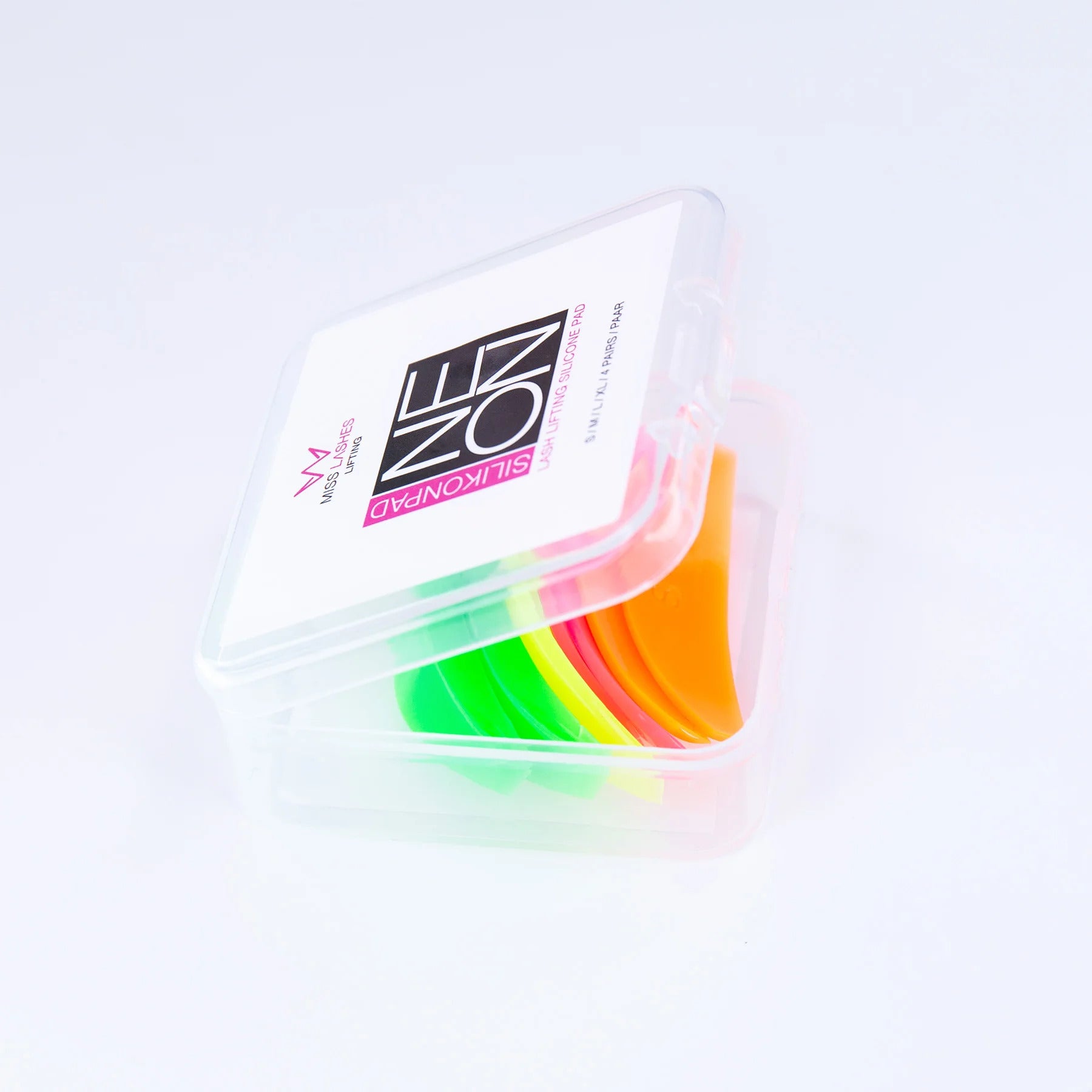 MISS LASHES Silikon Pads Neon CC-Curl – Mixbox, 4Paar, Dose offen