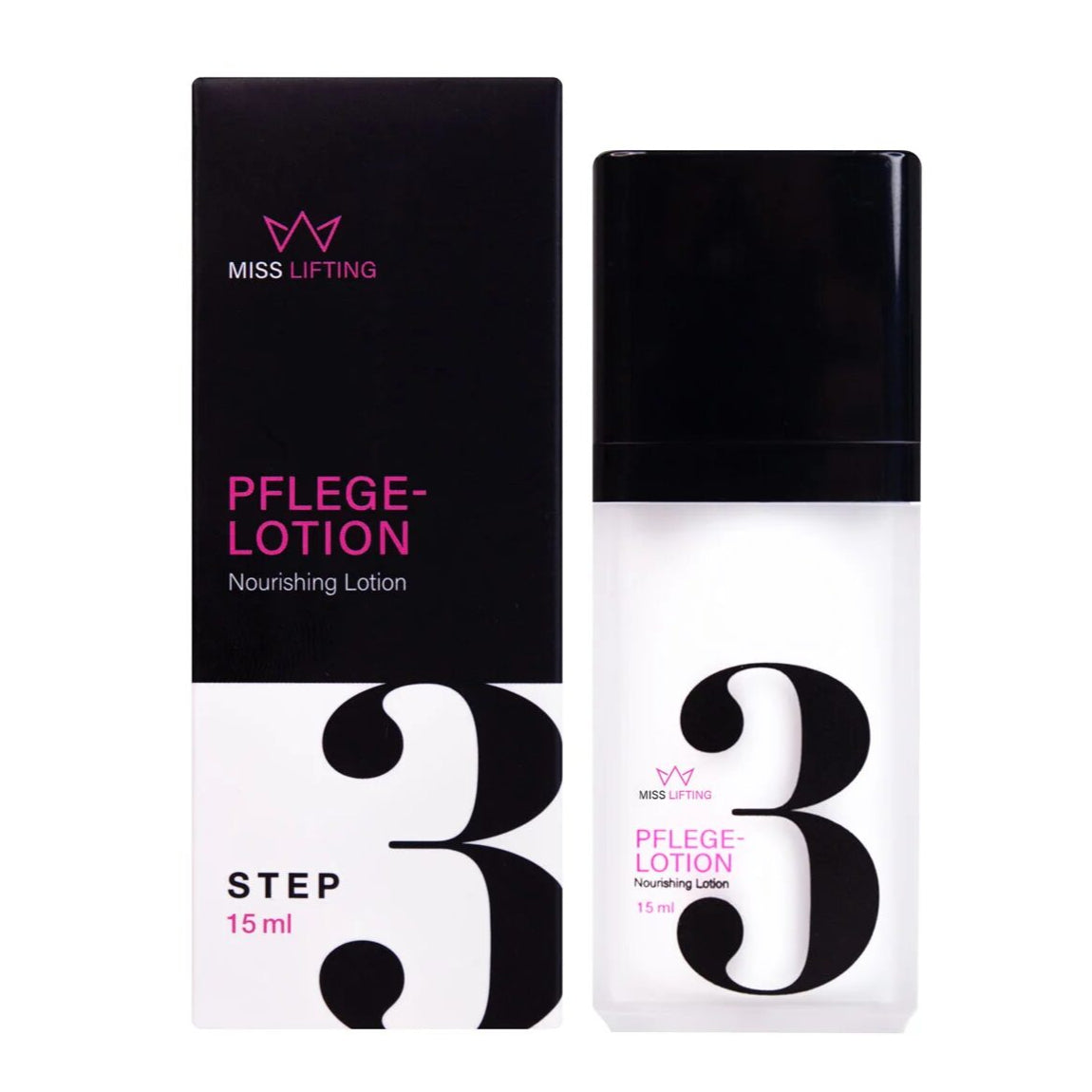 MISS LASHES Speed Lash & Brow Lifting Step 3 Pflegelotion, 15ml, Spender und Umkarton