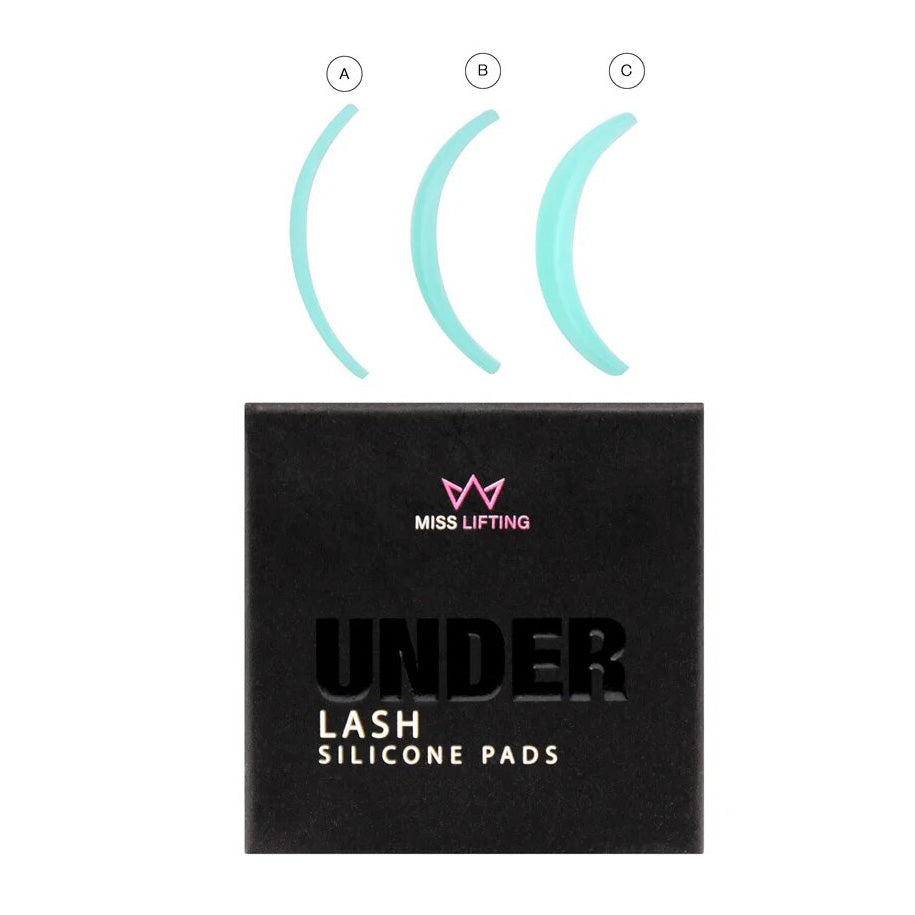 MISS LASHES Untere Wimpern Silikonpads, 3 Paare, Pads und Umkarton