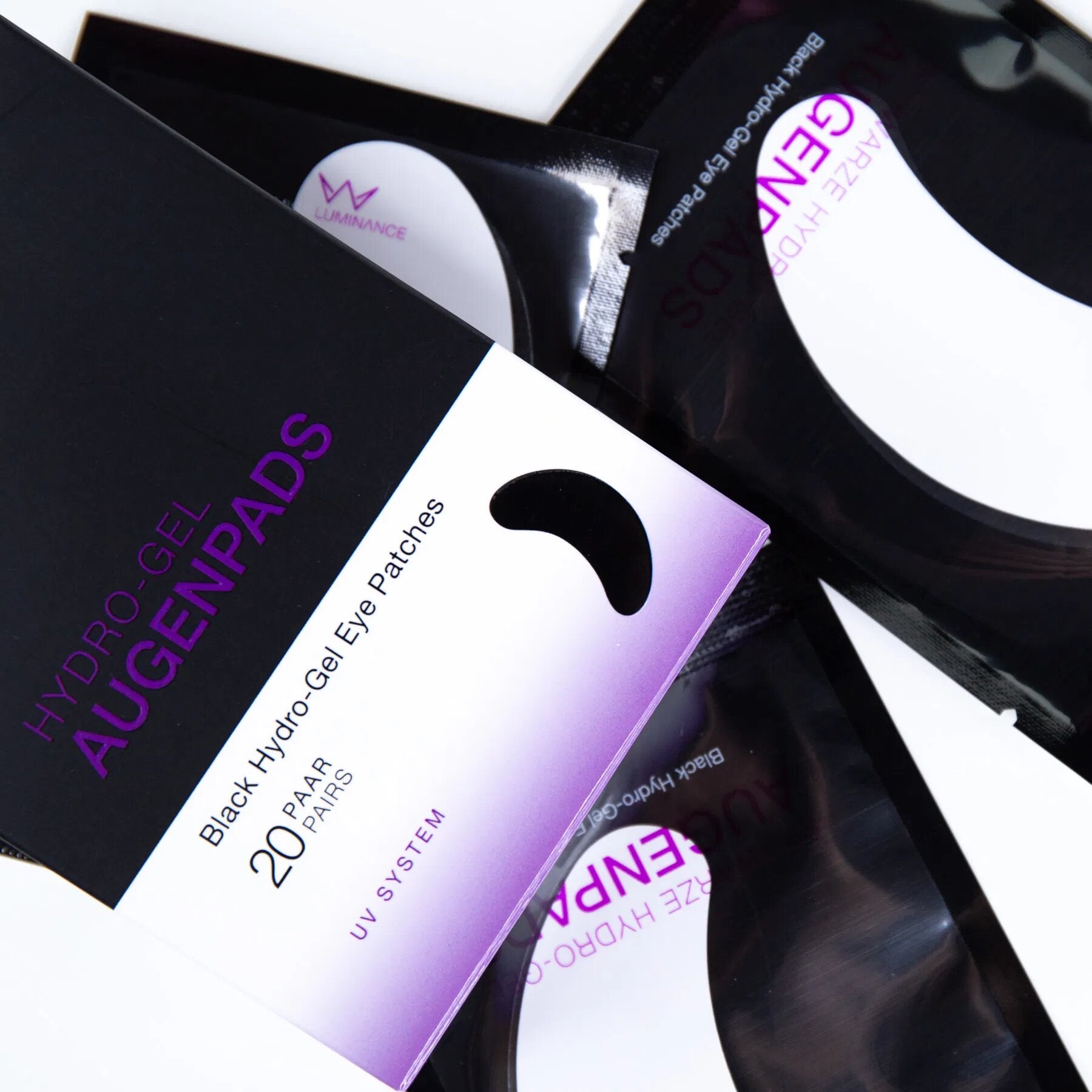 MISS LASHES UV-Hydro-Gel Augenpads , 20Stk, Umkarton und Einzelsachets