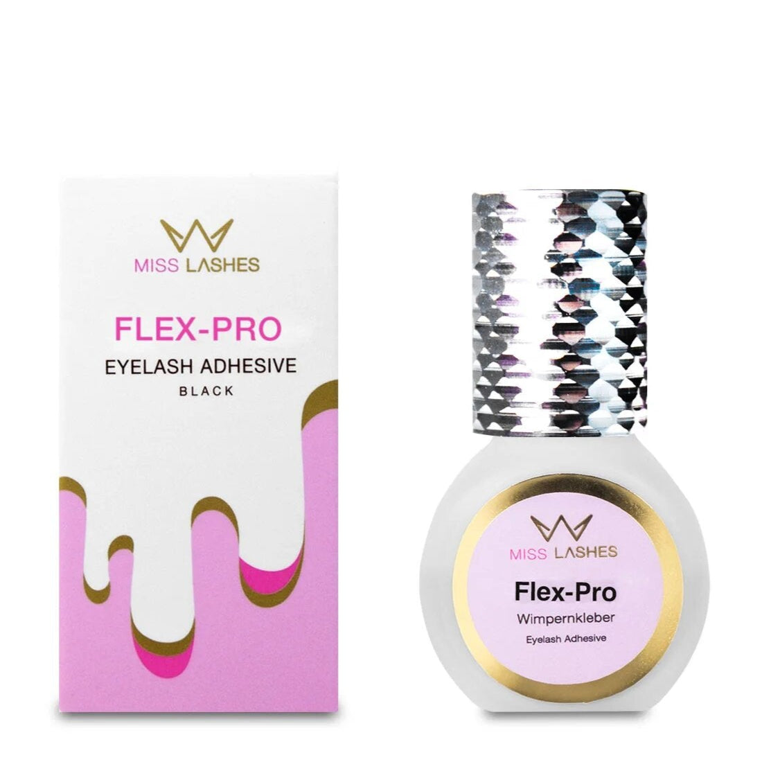 MISS LASHES Wimpernkleber Flex Pro – für Wimpernverlängerung, 5g, Kleber und Umkarton