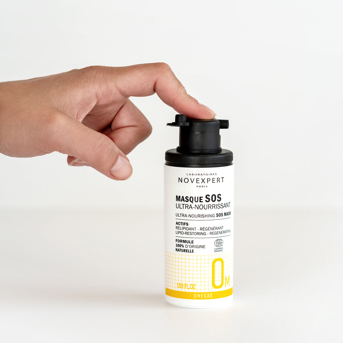 NOVEXPERT Ultra Nourishing SOS Mask  – für extrem trockene & empfindliche Haut, 50ml, Hand betätigt Pumpspender