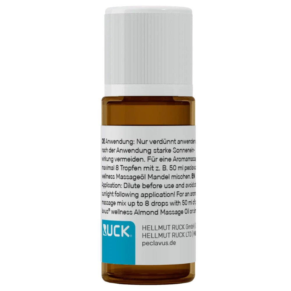 PECLAVUS Ätherisches Öl Lemon , 10ml, Rückseite Flasche