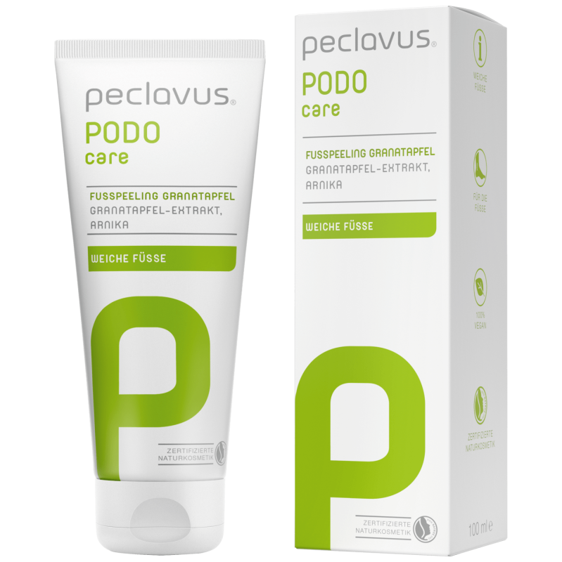 PECLAVUS Fußpeeling Granatapfel , 100ml, Tube und Umkarton
