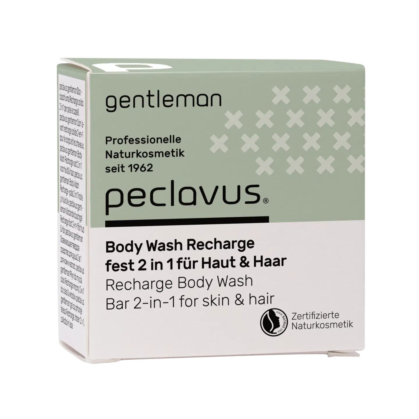 PECLAVUS gentleman Body Wash Recharge fest 2 in 1 für Haut & Haar, 80g, Umverpackung