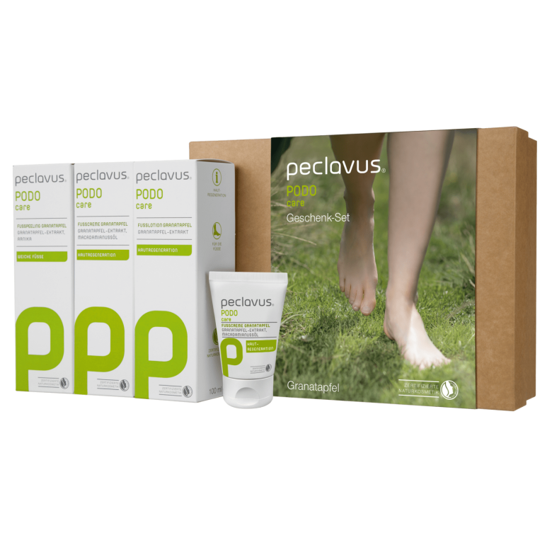 PECLAVUS Geschenk-Set Granatapfel, 3x100ml+30ml, Einzelprodukte und Umverpackung