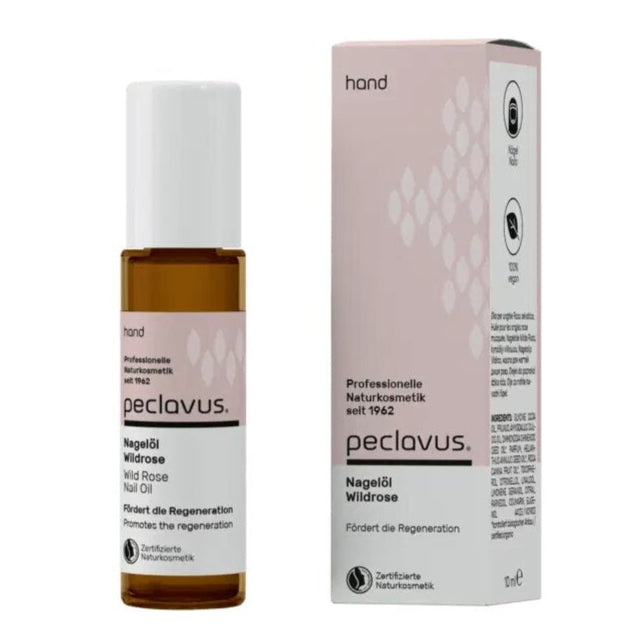 PECLAVUS Nagelöl Wildrose , 10ml, Roll-on und Umverpackung