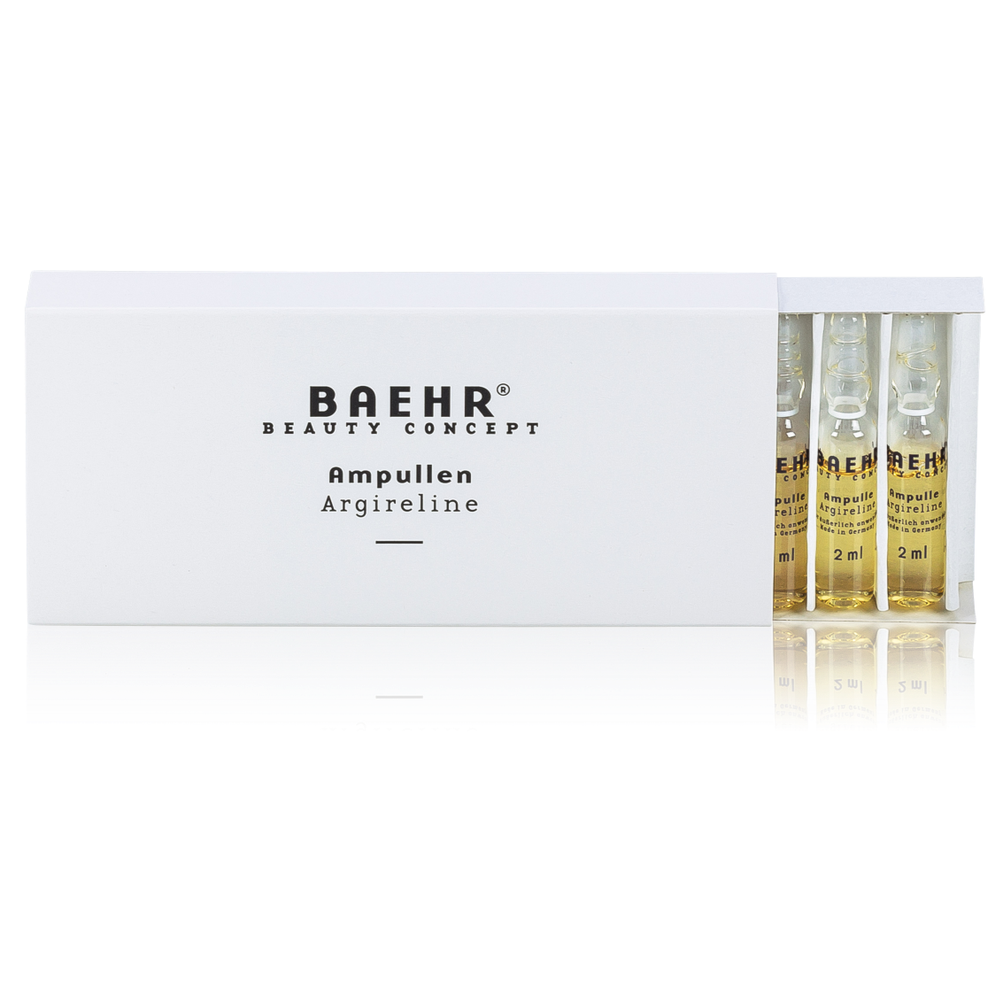 PEDIBAEHR beauty concept Ampulle Argireline, 10x2ml, Faltschachtel offen mit Einzelampullen