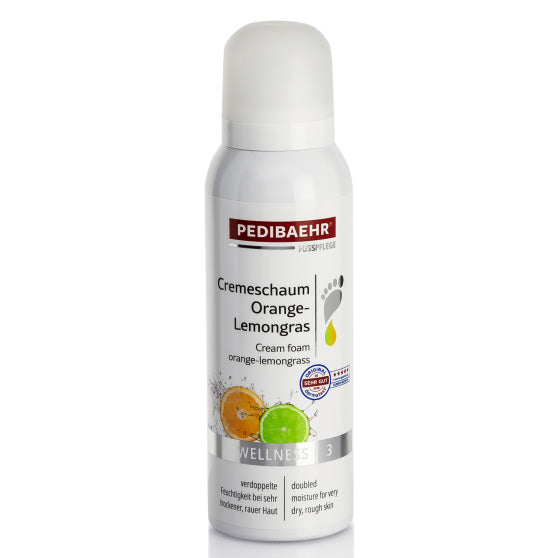 PEDIBAEHR Cremeschaum Orange-Lemongrass, 125ml, Schaumspender