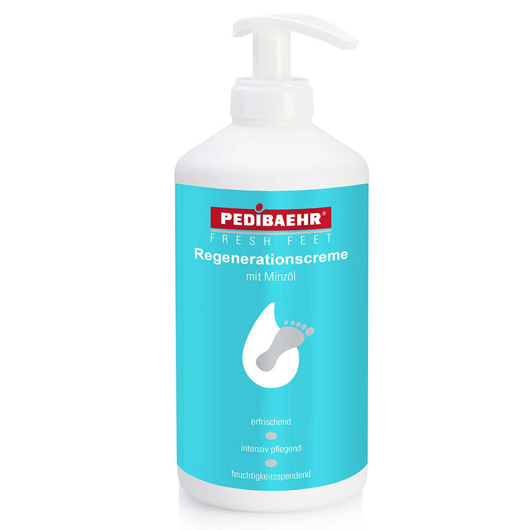 PEDIBAEHR fresh feet Regenerationscreme mit Minzöl, 500ml, Pumpflasche