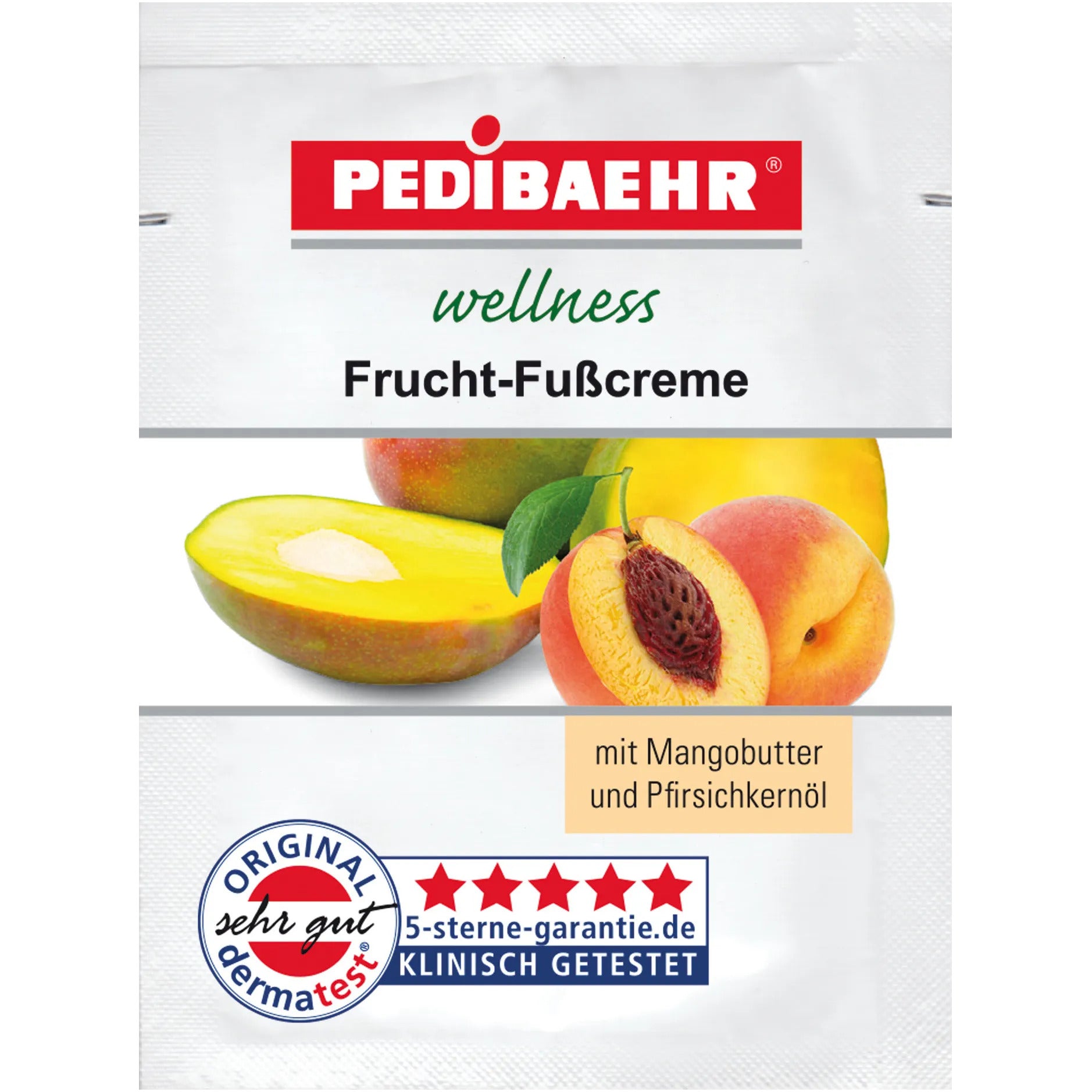 PEDIBAEHR Frucht-Fußcreme, 2ml, Sachet