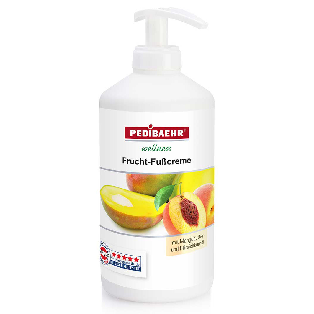 PEDIBAEHR Frucht-Fußcreme mit Pumpe , 500ml, Pumpflasche