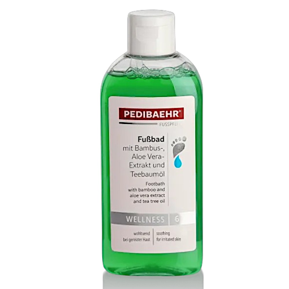 PEDIBAEHR Fußbad mit Bambus- und Aloe Vera-Extrakt und Teebaumöl , 200ml