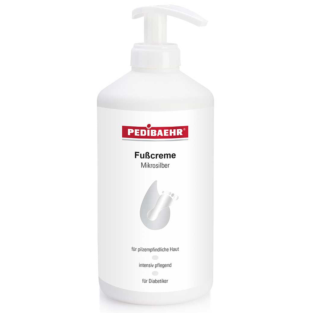 PEDIBAEHR Fusscreme Mikrosilber XL mit Pumpe, 500ml, Pumpspender