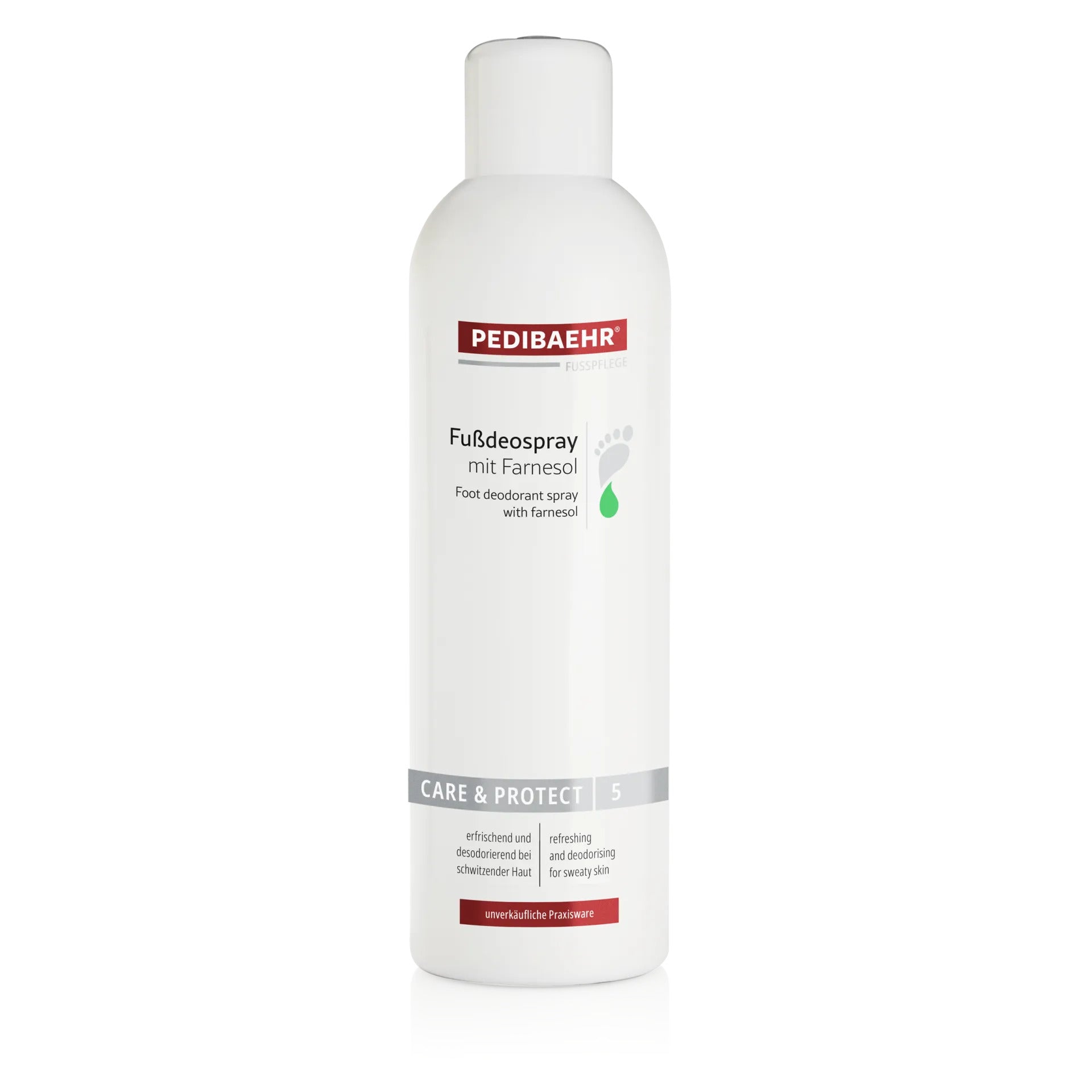 PEDIBAEHR Fußdeospray mit Farnesol – Frischepflege mit antibakteriellem Schutz, 1000ml
