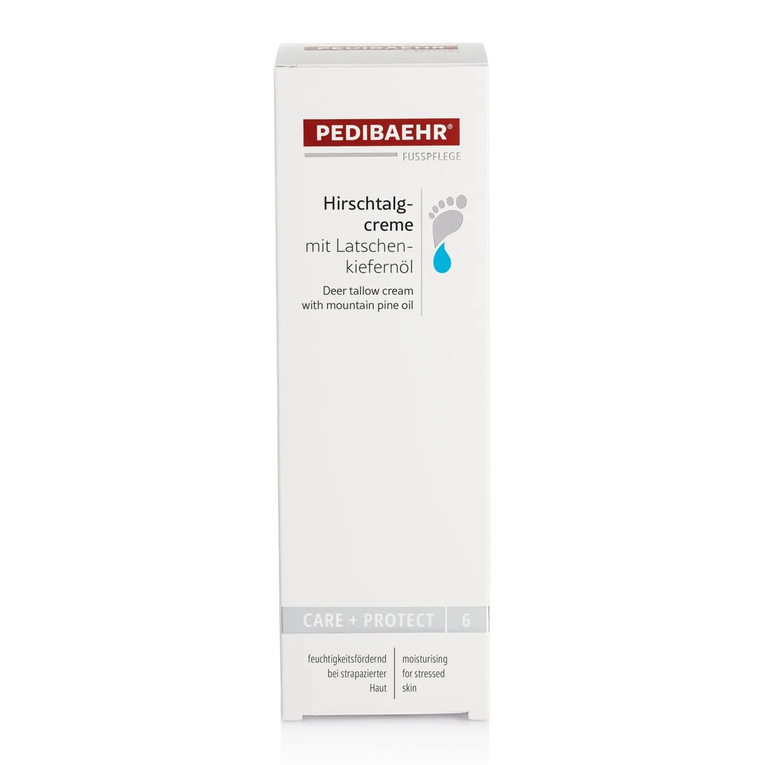 PEDIBAEHR Hirschtalgcreme mit Latschenkiefernöl – intensive Pflege bei Hornhaut, 125ml, Umkarton